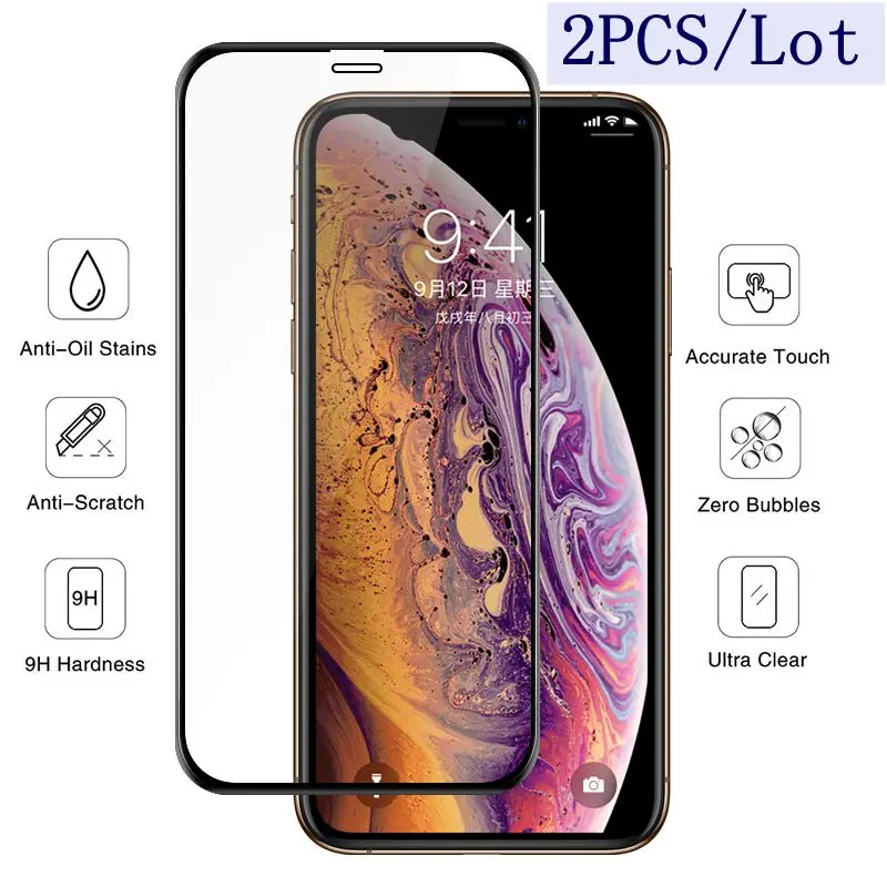 Защитная пленка для экрана из закаленного стекла iPhone 8 Plus XR XS Max|Защитные стёкла и
