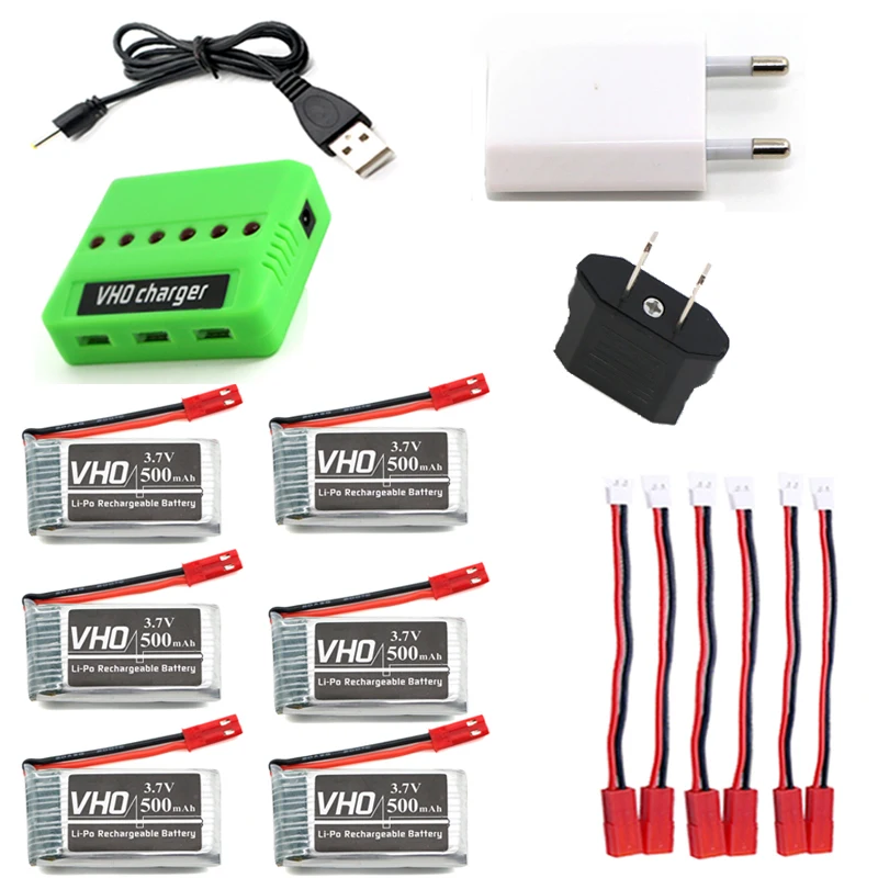 

VHO 6PCS 3.7V 500mAH Lipo Battery For 509W DFDF161 Remote control helicopter 3.7 V 500 mAH 3.7 Lipo battery JST plug 802540 25C