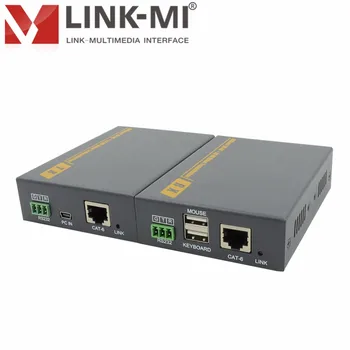 

HT201DKM 100M 1080p 4Kx2K KVM DVI Extender Over Cat6 RJ45 With USB Support Keyboard Mouse RS232 KVM Signal Transmission