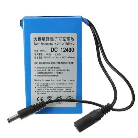 Cncncool DC 12V аккумуляторная батарея высокого качества портативный литий-ионный аккумулятор 1800 mAh-20000 mAh с вилкой EU/US Прямая - Цвет: 4000mAh