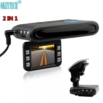 

OkeyTech Best Anti Radar Detector Car DVR Camera Flow Detecting Alarm System 2 In 1 720P Dash Cam Video Recorder Camcorder