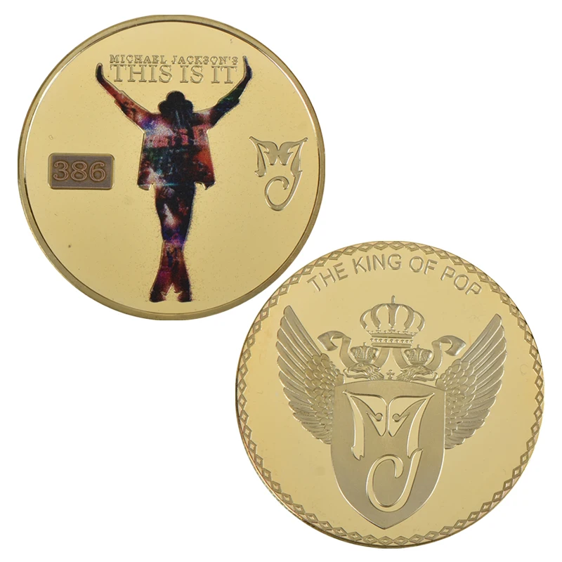 WR Майкл Джексон Позолоченные памятные монеты США поп певец золотые коллекционные монеты на год подарок