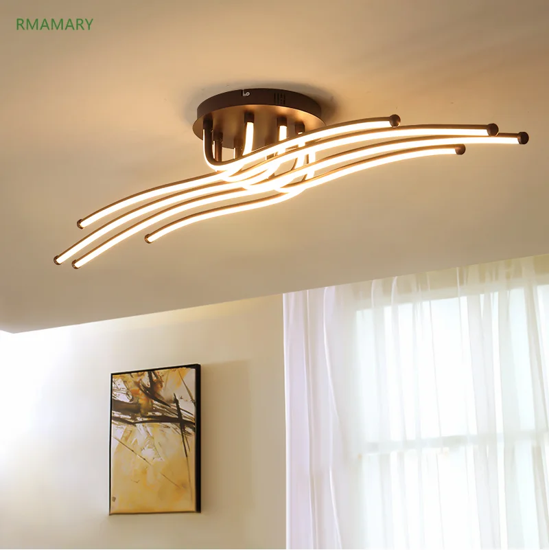 

Nordic creative chandelier simple modern living room light bedroom study LED chandelier restaurant lamps 110-220V free shipping