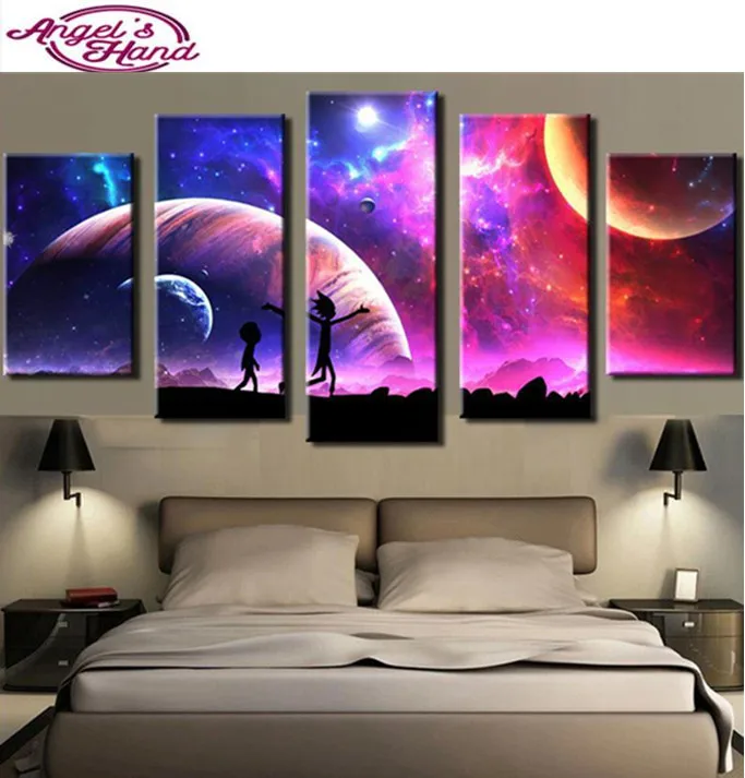 

5d DIY Diamond Painting Rick And Morty Modular Vintage Diamonds Painting Cross Stitch Diamonds Embroidery Painting Rhinestones