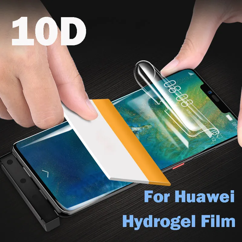 10D защита для экрана Гидрогелевая пленка huawei mate 20 X P20 Lite P30 профессиональная