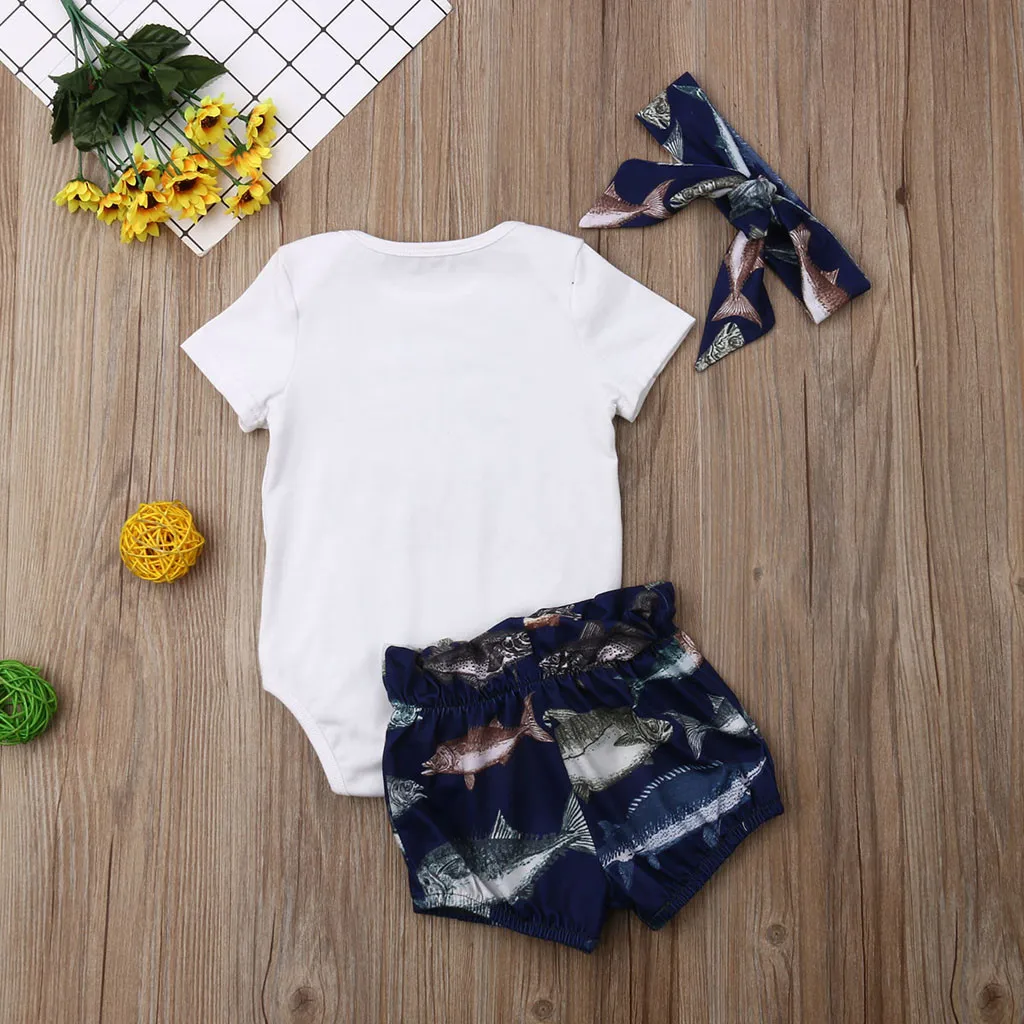 Детская одежда для девочек vetement enfant fille Детский комбинезон с надписью Little Fishing Buddy