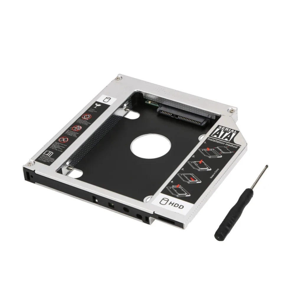 SATA 13Pin Optical 2nd HDD Caddy 2.5 inch Hard Disk Drive Enclosure SSD