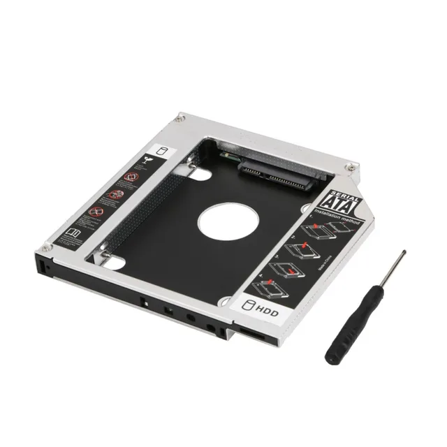 SATA 13Pin Optical 2nd HDD Caddy 2.5 inch Hard Disk Drive Enclosure SSD