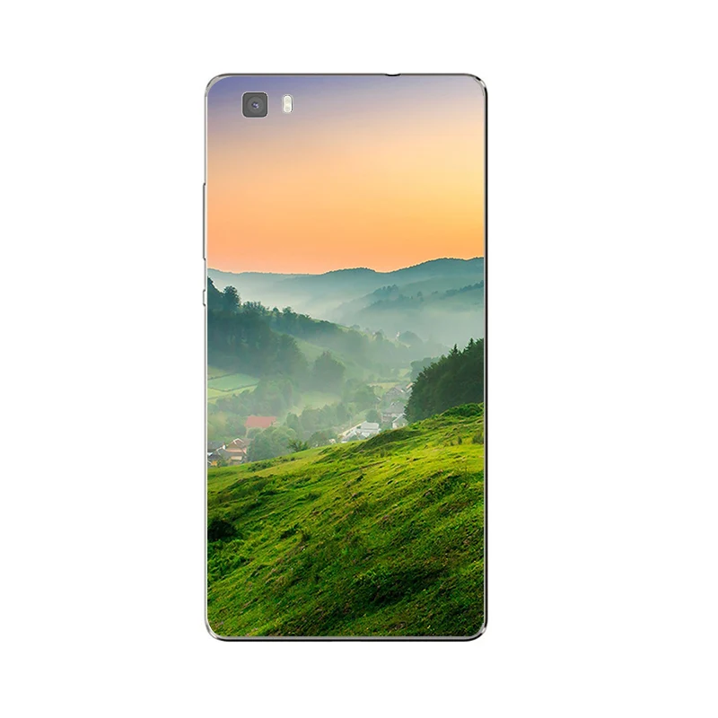 Untuk Huawei P8/P8 P9 Lite Plus G9 Shell Kehormatan 5C 7 7I Kembali Cover Mate 7 8 Ponsel Pemandangan Indah Desain Dicat