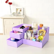 2019 Hot Sale Make Up Brush Storage Box Makeup Organizer with Drawer Cotton Swabs Stick Maker Storage Case