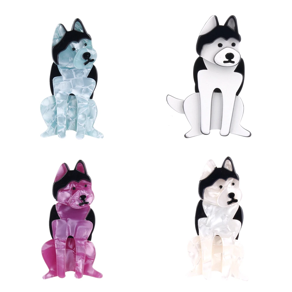 Брошь в виде собачьей бордюры Fant &amp Jack Siberian husky булавки милая шляпа собака