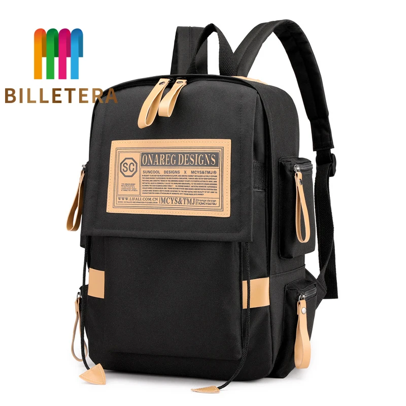 

BILLETERA Backpack for Women and Men Unisex Shoulder Bag Letter Travel Backpack for Teenage Girls