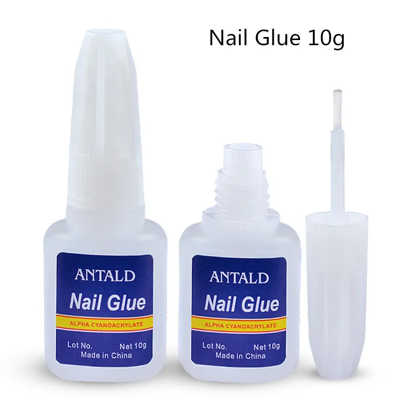 

10g Nail Glue with brush for tips false Gel nails decoration rhinestones