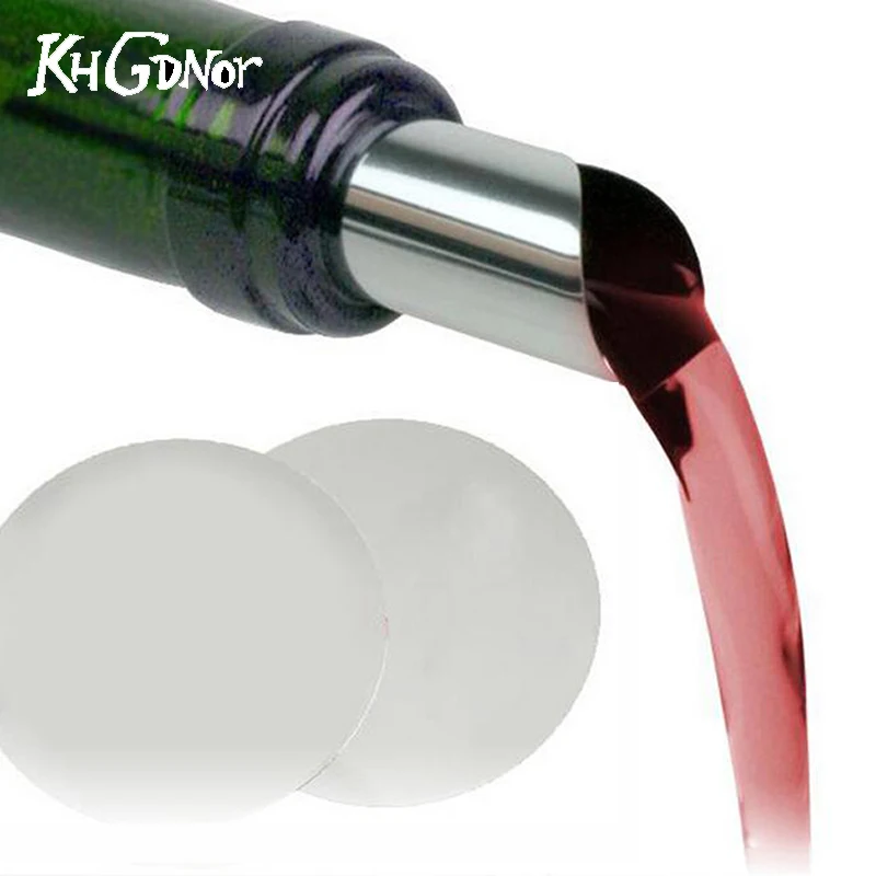 

10 pcs/set PET Washable Liquid Pourer Reusable Disk Foil Wine Pourer Bar Bottle Spout Stopper