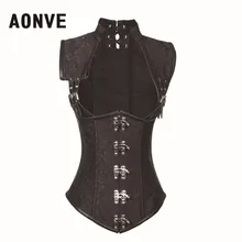 Black Steampunk Corset Clothing Women Brocade Gothic Full Steel Boned Corsets and Bustiers Underbust Bustier Sexy Lingerie Vest Black Steampunk Corset Clothing Women Brocade Gothic Full Steel Boned Corsets and Bustiers Underbust Bustier Sexy Lingerie Vest