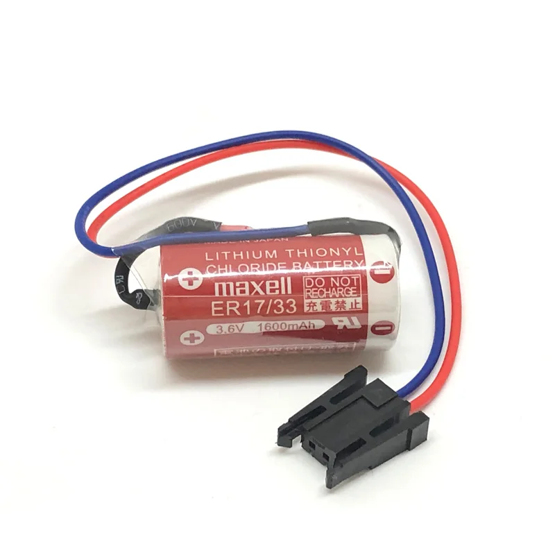 2 шт./лот Maxell ER17/33 ER 17/33 3,6 V 1600mah PLC Промышленный контроль литиевых батарей с черной вилкой