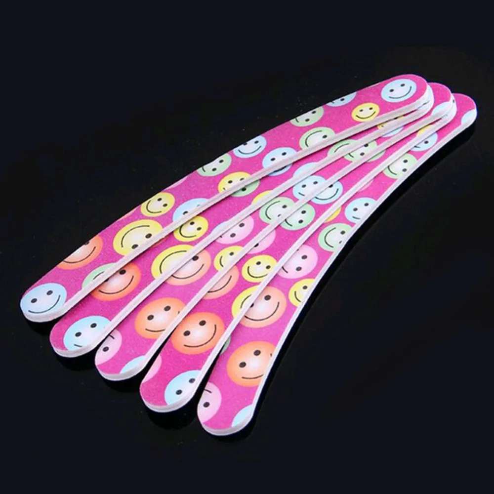 

1pcs Buffing Acrylic Uv Gel Curved Mail Manicure Tool Curve Grit Colorful Nail Files Buffer Color Randomly Delivered