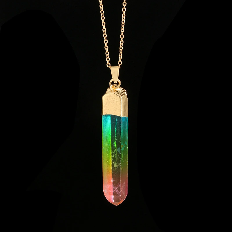 Colorful crystal pendant necklace7
