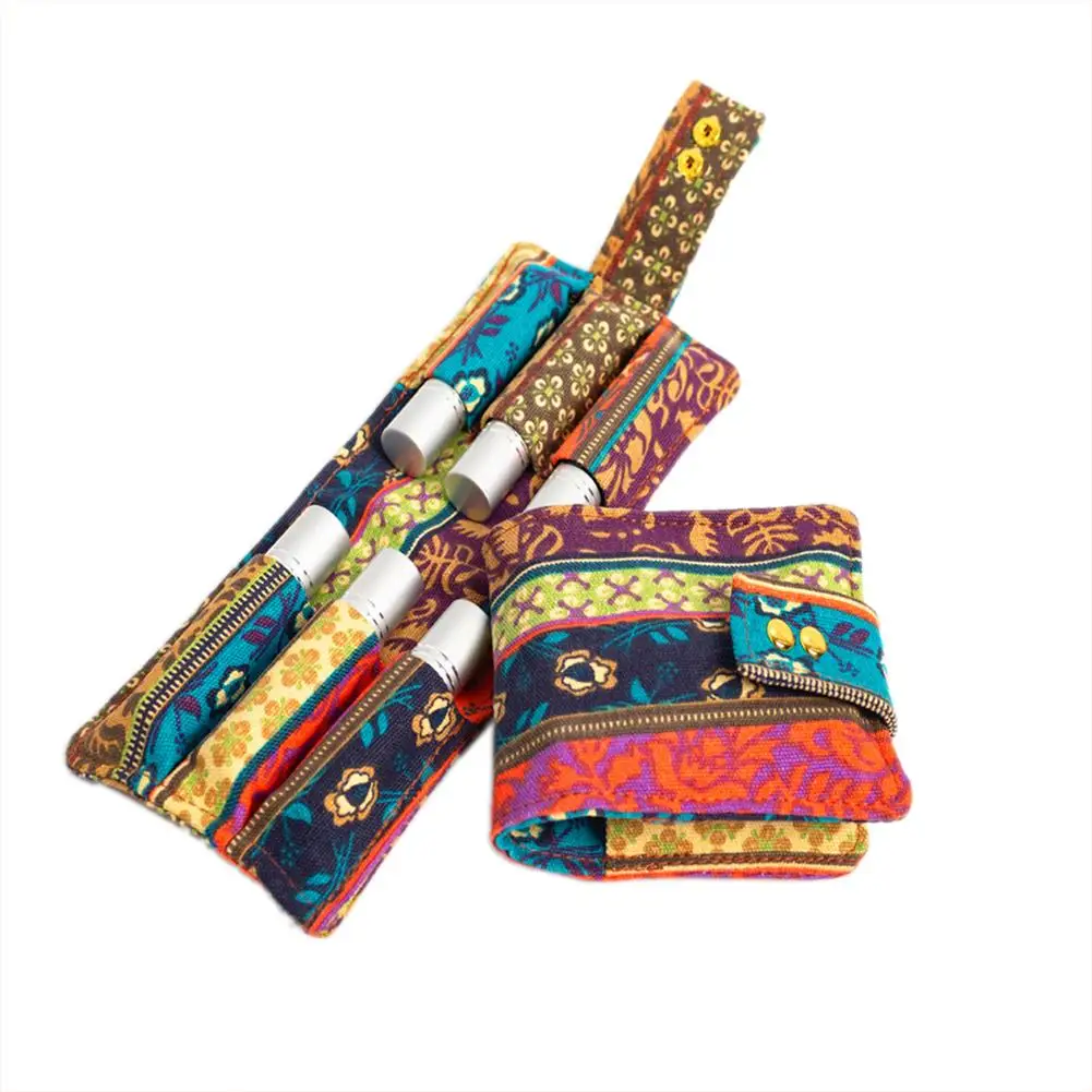 6 Slot Bottle Essential Oil Case Protects For 10ml Rollers Essential Oils Bag Travel Carrying Storage Organizer Organizador