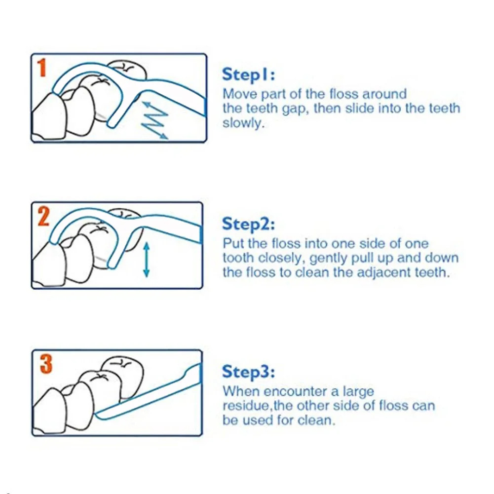 Новые 40 шт. зубные нити палочки зубочистки Портативный Чистка зубов Уход за полостью рта
