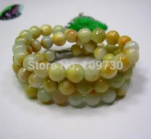 

Jewelr 00418 Certified Beautiful Natural Grade A Jade Jadeite Bead Necklace Pendant