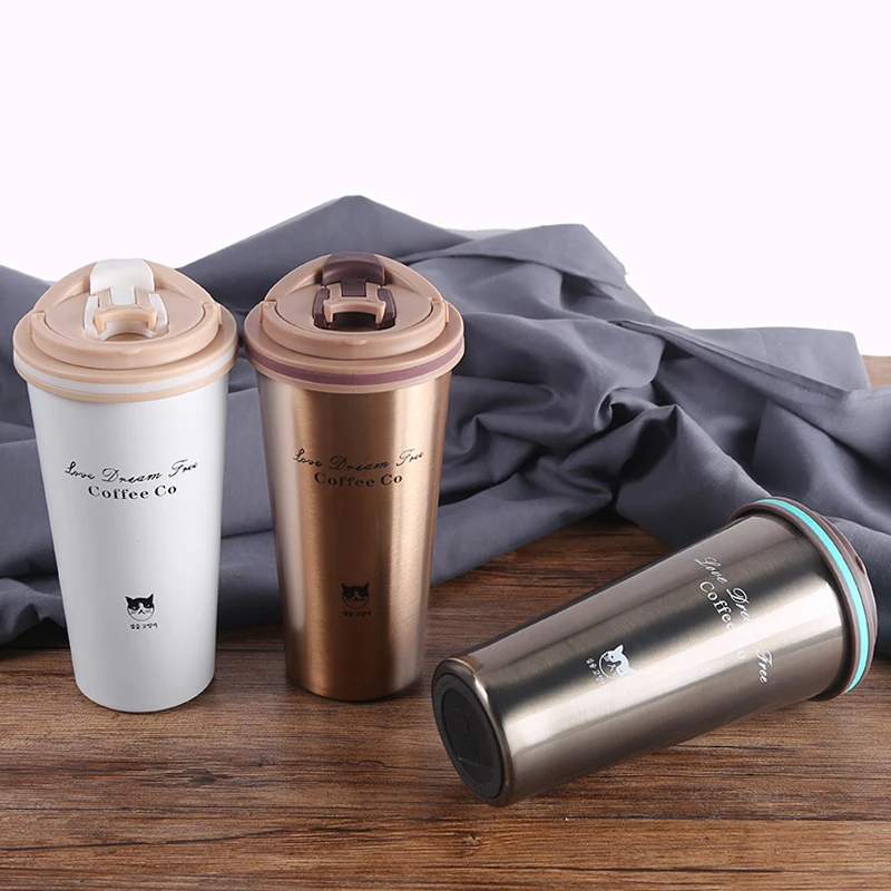 500 мл одеколона кружку кофе термос с крышкой thermocup печать нержавеющей стали