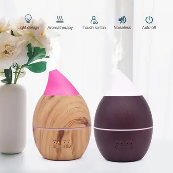 

300ml Ultrasonic Humidifier Aromatherapy Essential Oil Mist Aroma Diffuser Timer Wood Grain Air Humidifier 7 Color LED Lamp