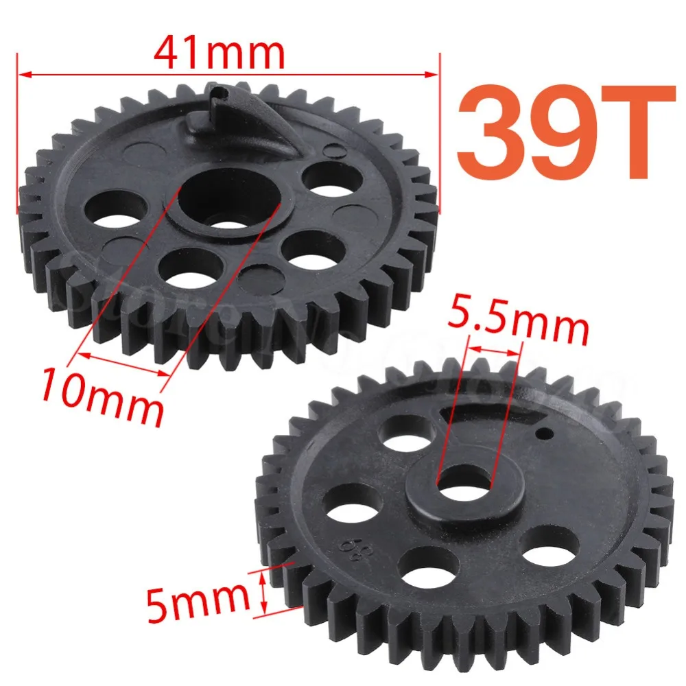 10pcs RC HSP 02041 Spur Diff Main Gear 39T Teeth For 1/10 Nitro On Road Car 94102 94122 SONIC XSTR POWER Redcat Lightning STR