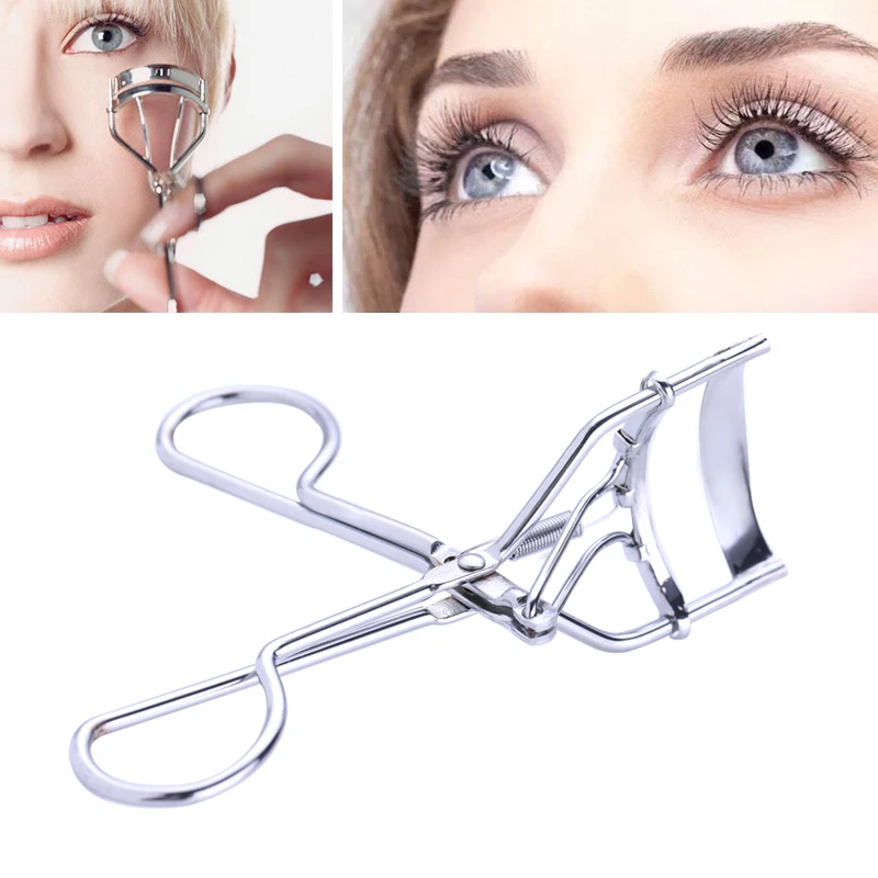

1 Pc Silver White Eyelash Curler Tweezers Stainless Steel Curling Eyelash Clip Cosmetic Eye Beauty Makeup Tool