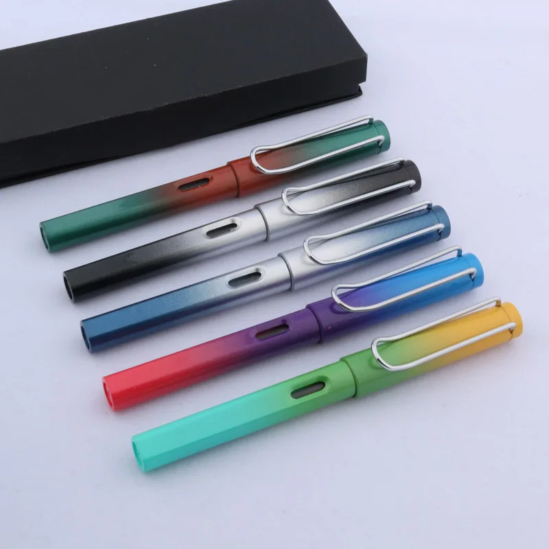 Градиентная цветная ручка офисный стандарт с пластиковой отделкой EF Подарочная авторучка