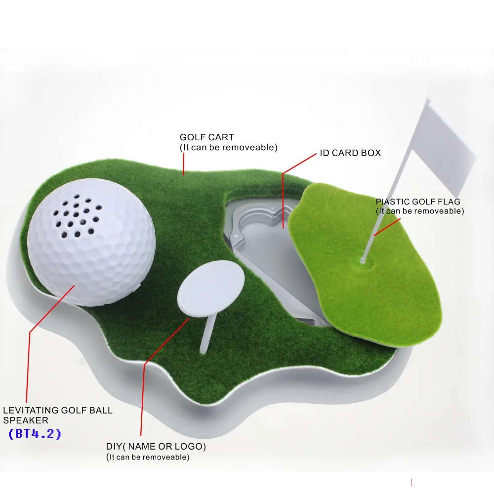 CRESTGOLF магнитной левитации/плавающей Беспроводной Портативный USB мяч для гольфа в форме Bluetooth Динамик бумбокс