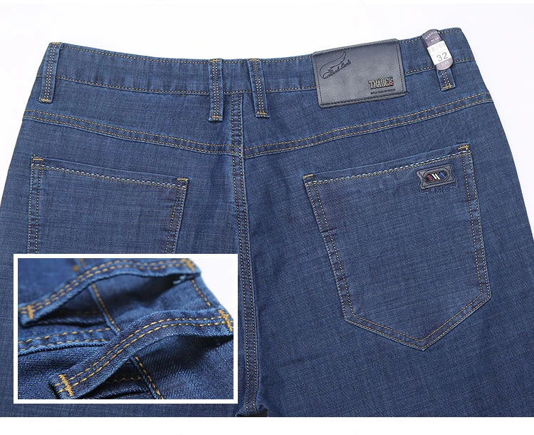 Vomint 2019 Новый Для мужчин джинсы прямые ноги джинсы свободная талия Бизнес джентльмен Длинные повседневные штаны MS1876
