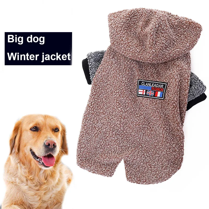Winter warm Big large dog jacket coat warm fleece golden retriever