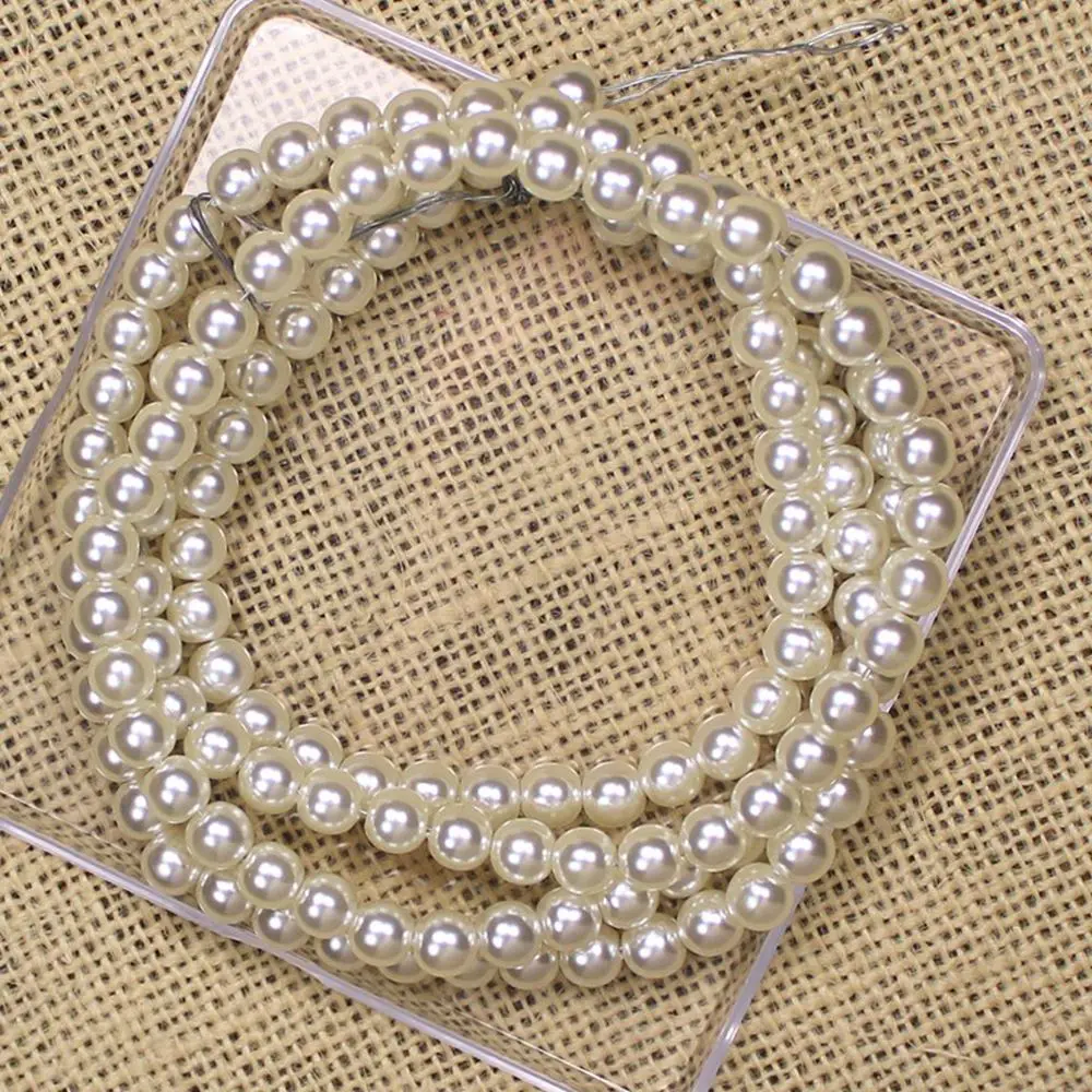 High Shine Imitation Pearls For DIY Jewelry Ivory Fashion Resin Pearl