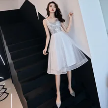 Sleeveless Cocktail Dresses Sexy V-neck Spaghetti Strap Party Formal Dress Lace Plus Size Sequined Prom Bandage Ball Gowns E357 pu leather panel plus size sleeveless bandage mini hot dress