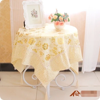 

Wedding Family Hotels use bronzing flowers table cloth, multi-purpose dust cover towel universal cover tablecloths towel