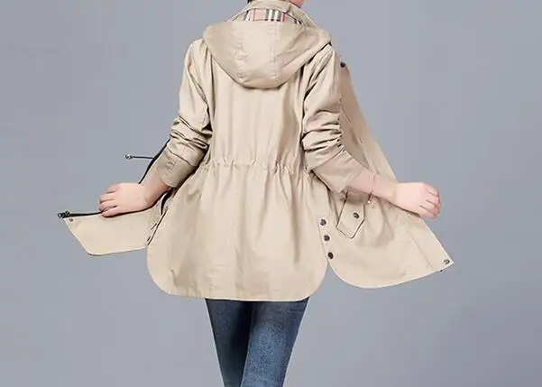 Coupe Printemps Longue La Capuche Chaud Bleu Mode vent Femmes 4xl Green kaki Section Nouvelle Dans Veste bourgogne Grande M army À De EXPqAwzz