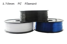 Хорошее Сопротивление Жары impresora пк 1.75 мм 3d принтер нити ПК impresora filamento 3d 1.75 мм 1 кг 3d пластиковые накаливания