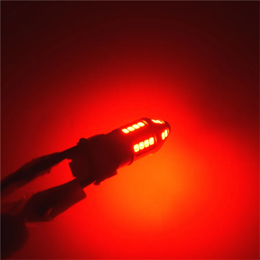 2 шт./лот T20 7443 2835 30SMD красный светодиодный Canbus задний фонарь мигающий стробоскоп мигающий задний сигнал безопасности Стоп автомобильный ligfhts