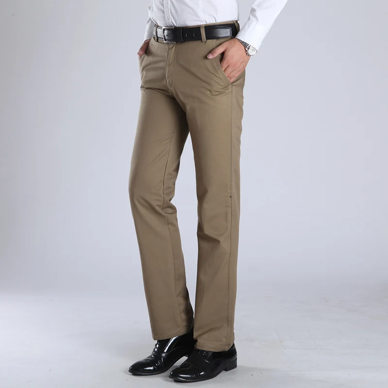 Новое поступление осенне-зимние мужские облегающие модные брюки нежелезные одноцветные брюки мужской деловой официальный Повседневный Брюки - Цвет: RS8802