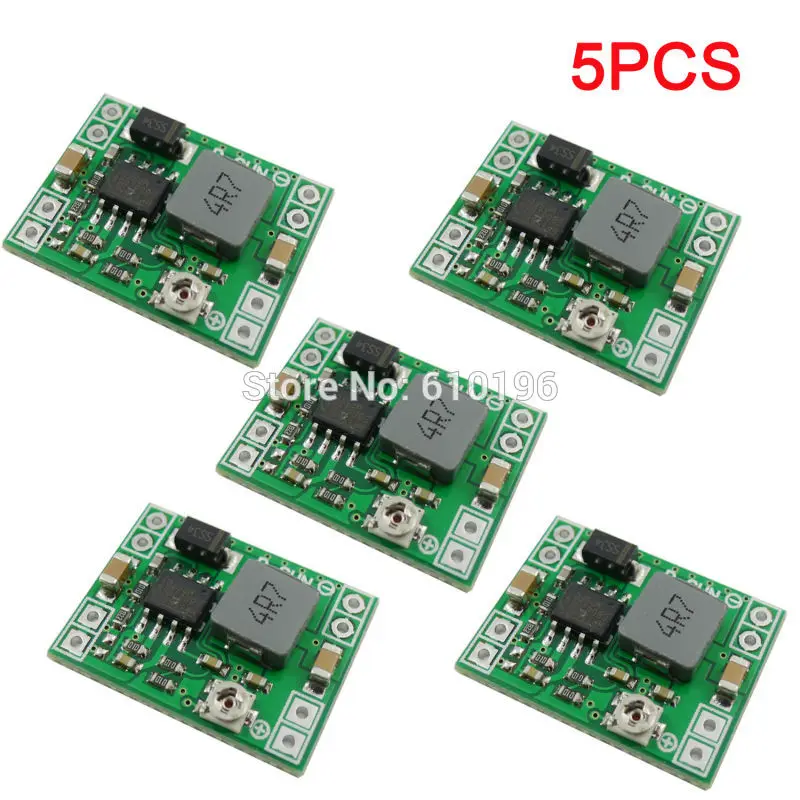 

5PCS/LOT Mini 3A Adjustable DC-DC Buck Converter Step Down Module Better Than LM2596