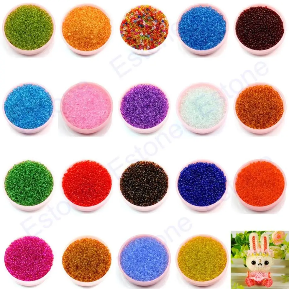 

A40 1500Pcs 2mm Czech Glass Seed Spacer Beads Jewelry Making DIY Pick 19 Colors