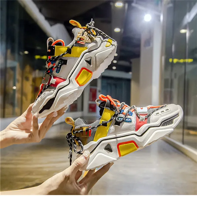 Sneakers Women Running Shoes Increasing 6CM INS Ulzza Harajuku Sneakers Cushioning Height Platform Breathable Sports Walking (6)