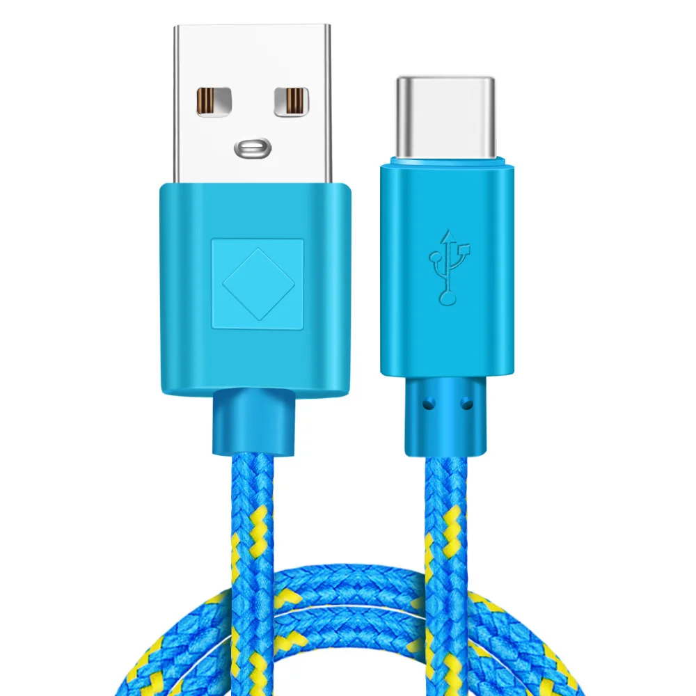 Fast Charging Type-C USB C Mobile Phone Cables 1M/2M/3M USB C Cable Fast Charge For Samsung S10 Plus Huawei Nylon Braided Cable best fast charging cable for android