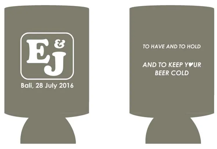 100pcs/lot Customized LOGO Stubby Holders Beer Can Coolers Holder As