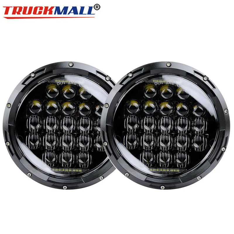7 ''DRL фары для Lada 4x4 urban Niva дюймов светодиодный фонарь Jeep Wrangler Land Rover Defender