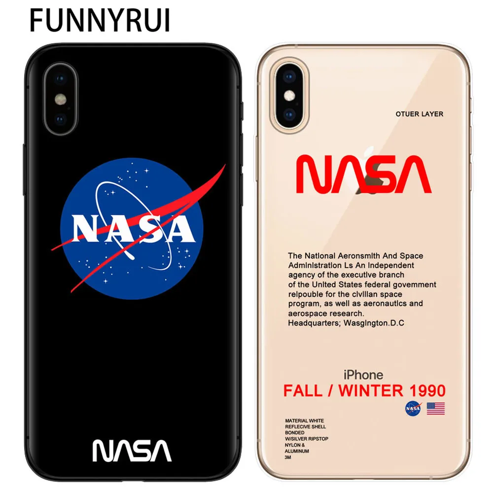 

Hot American trend astronaut space case for iphone X XR XS MAX 7 8 6 S plus 5S clear soft silicone tpu luxury phone cover coque
