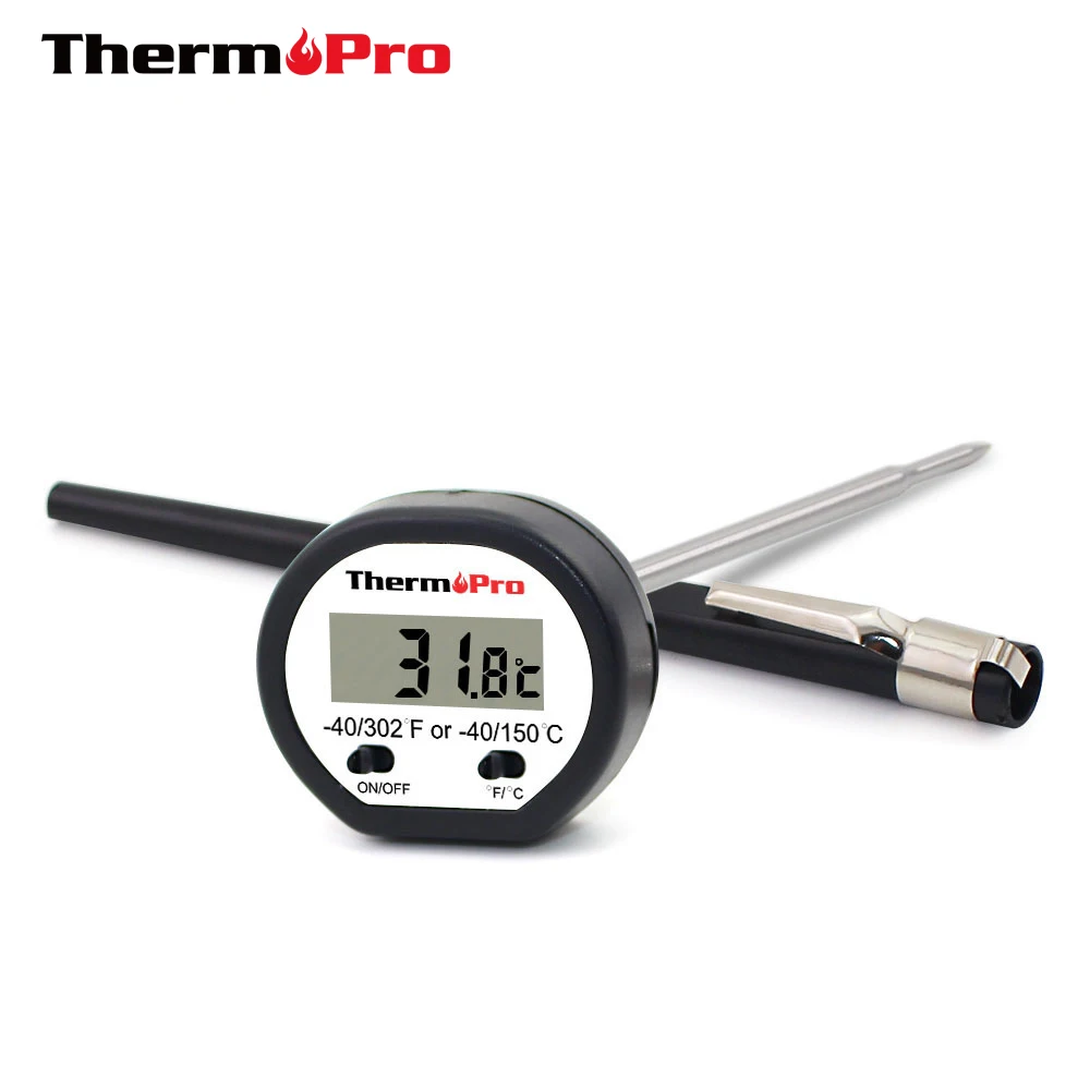 

ThermoPro TP-01 Instant-Read Digital Cooking Thermometer with Stainless Steel Probe for food, Meat, Grill, BBQ