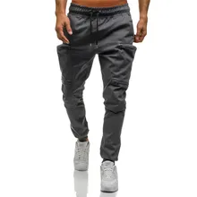Для мужчин бегунов Повседневное брюки Для мужчин брендовая одежда осень Multi-карман камуфляжные штаны упругие брюки Для мужчин s джоггеры 3XL