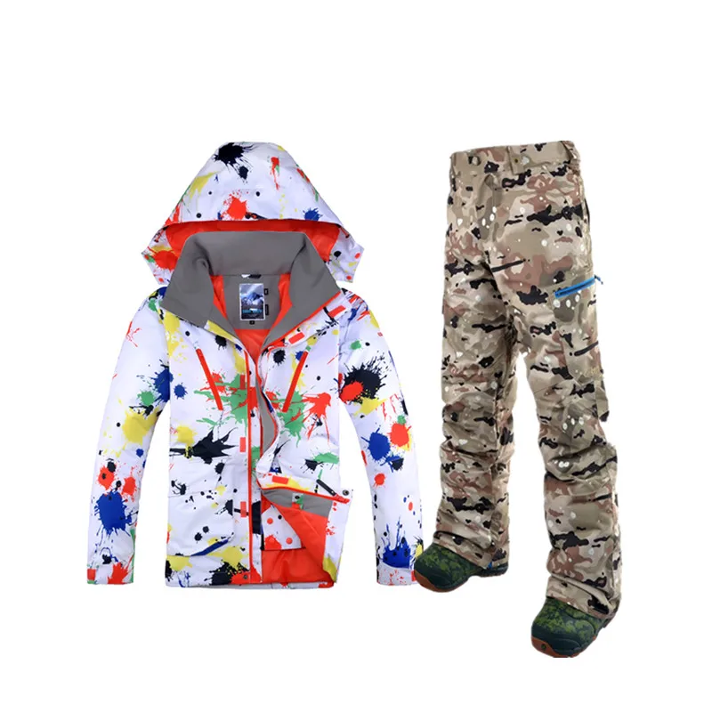 Gsou invierno hombres traje chaqueta y pantalones de esquí para Hombres Calientes impermeables chaquetas de snowboard esqui traje de esquí hombre Gsou invierno hombres traje chaqueta y pantalones de esquí para Hombres Calientes impermeables chaquetas de snowboard esqui traje de esquí hombre